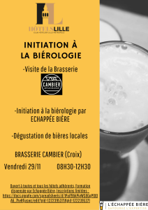 INITIATION A LA BIEROLOGIE- Brasserie CAMBIER 